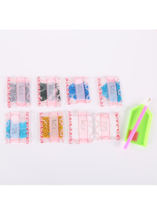 NIBEMINENT DIY 5D Diamond Painting Kit Blue/White/Brown - Image 4