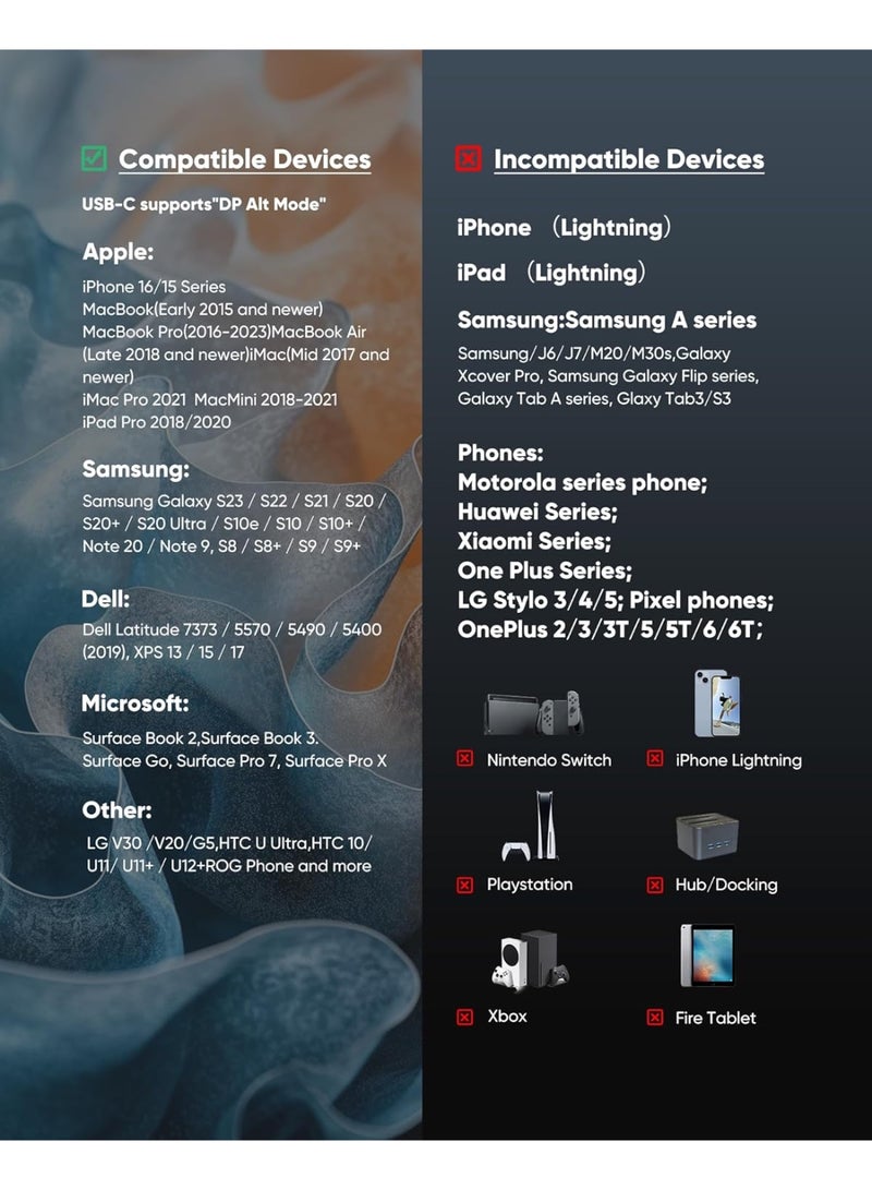 4K@60Hz USB C to HDMI Adapter, [High Speed, Thunderbolt 3/4] USB Type C to HDMI Adapter Groundbreaking Performance, Compatible for iPhone 15 Pro/Max, MacBook Pro/Air, iPad, iMac and More - Image 2