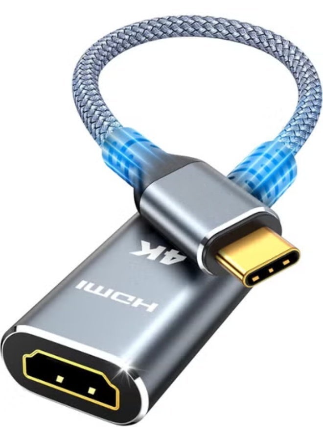 4K@60Hz USB C to HDMI Adapter, [High Speed, Thunderbolt 3/4] USB Type C to HDMI Adapter Groundbreaking Performance, Compatible for iPhone 15 Pro/Max, MacBook Pro/Air, iPad, iMac and More - Image 1