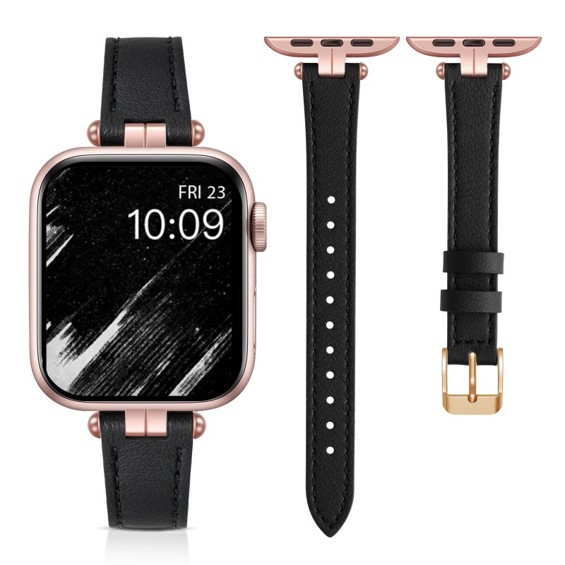 Bluejw Replace the Watch Strap with Genuine Slim Thin Leather Band – Soft Leather Replacement Strap with Dumbbell Design for Comfortable Fit - Image 4