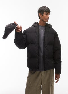 TOPMAN Hooded Puffer Jacket  - Image 1