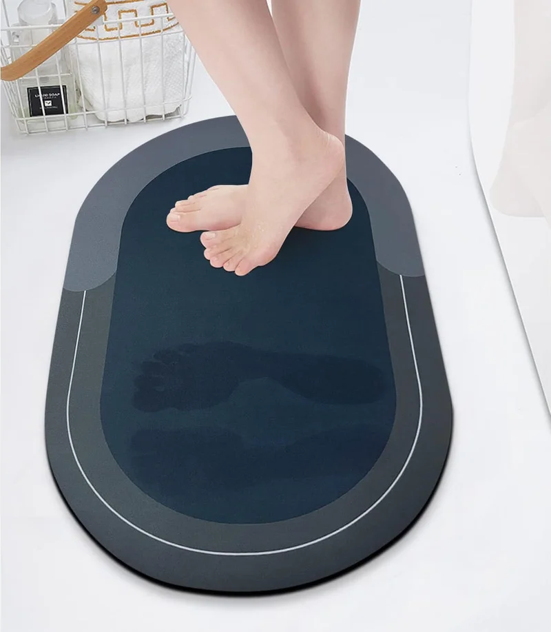 Forzacase Bath Mat Super Absorbent Nappa Leather Bath Ablution Mat with Non-Slip Base - FC121