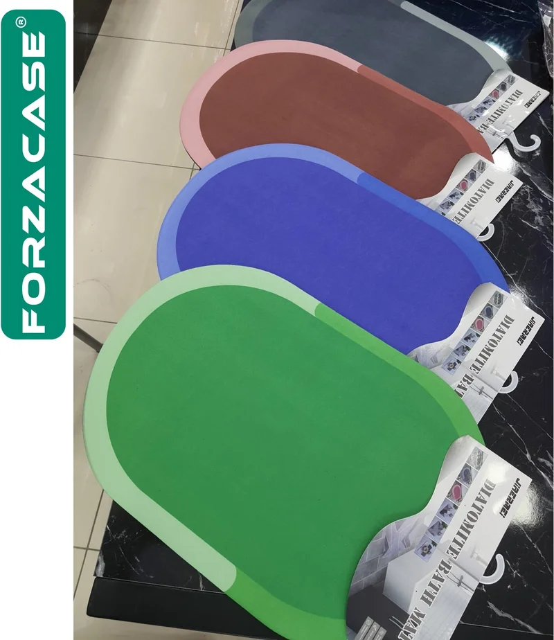 Forzacase Bath Mat Super Absorbent Nappa Leather Bath Ablution Mat with Non-Slip Base - FC121