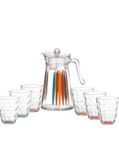 ARCOROC A Set Of Jars And 6 Glasses With A Multi-Use Plastic Lid  - Image 1