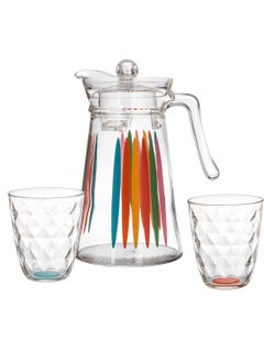 ARCOROC A Set Of Jars And 6 Glasses With A Multi-Use Plastic Lid  - Image 3