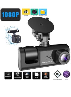 Generic 1080P DVR Dash Camera Front & Inside & Rear Camera Driving Recorder 2 Inch Screen Dashcam Support Night-Vision  - Image 1
