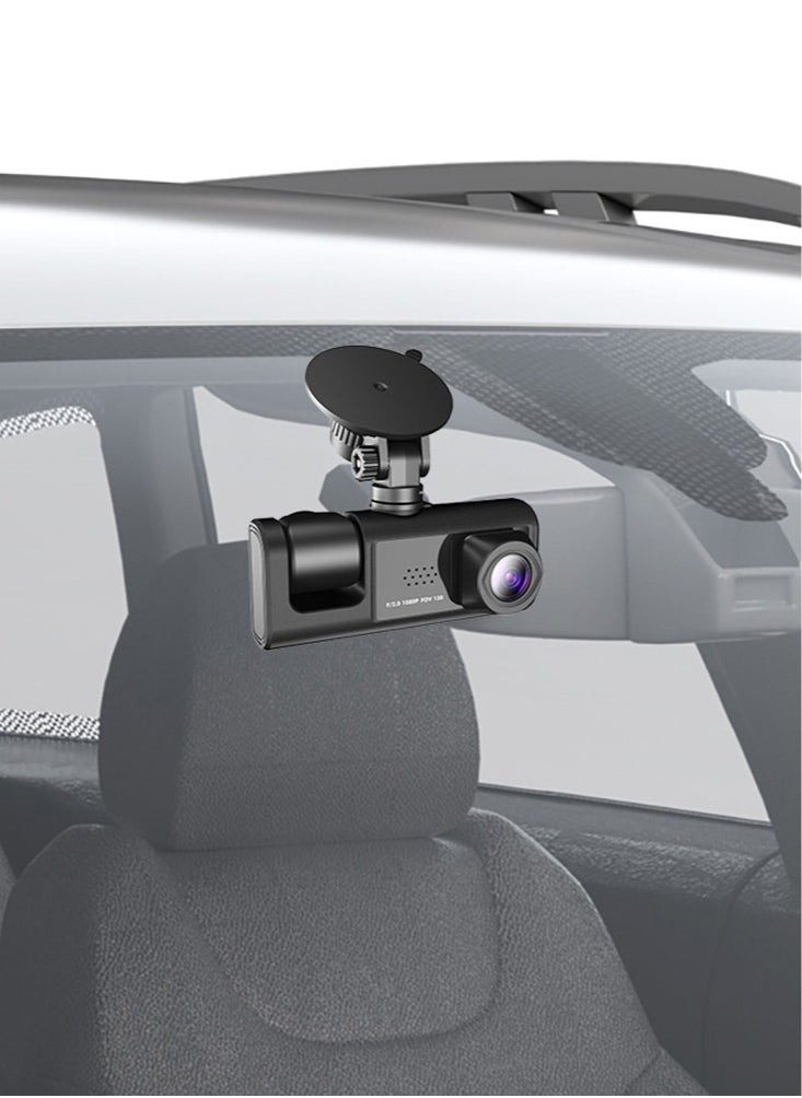 Generic - 1080P DVR Dash Camera Front & Inside & Rear Camera Driving Recorder 2 Inch Screen Dashcam Support Night-Vision - Image 1