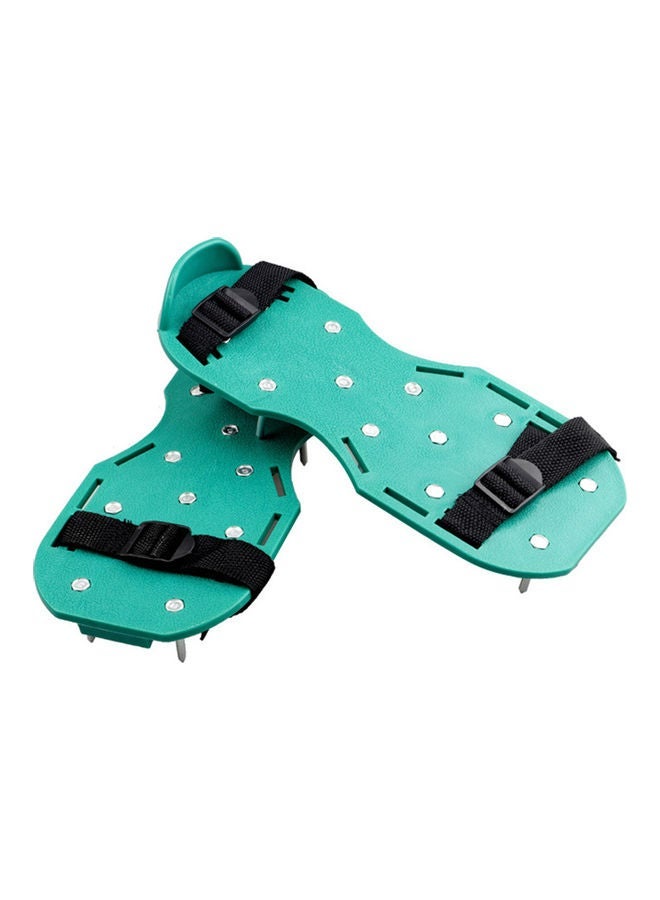 NIBEMINENT Garden Lawn Aerator Shoes Yard Tool Green - Image 1