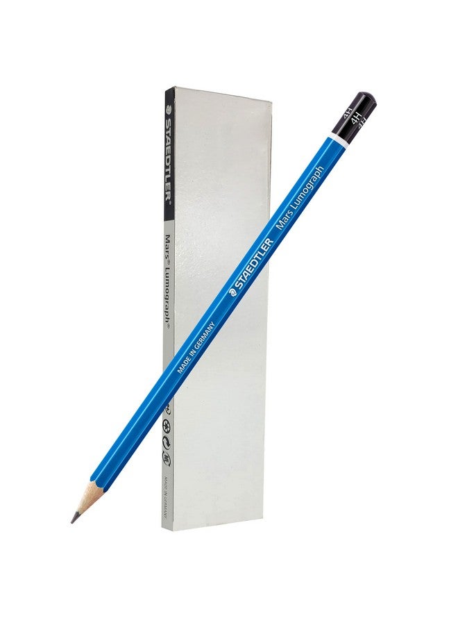 STAEDTLER Mars Lumograph 4H Graphite Art Drawing Pencil, 6 Pencils