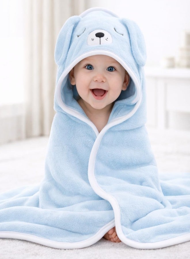 First Kick Ultra Soft Hooded Baby Bath Towel, Premium Absorbent Quick Dry Newborn Towel, Gentle on Skin, Infant Bath Towel for 0–2 Years, Baby Boys & Girls, Large Size - Image 1