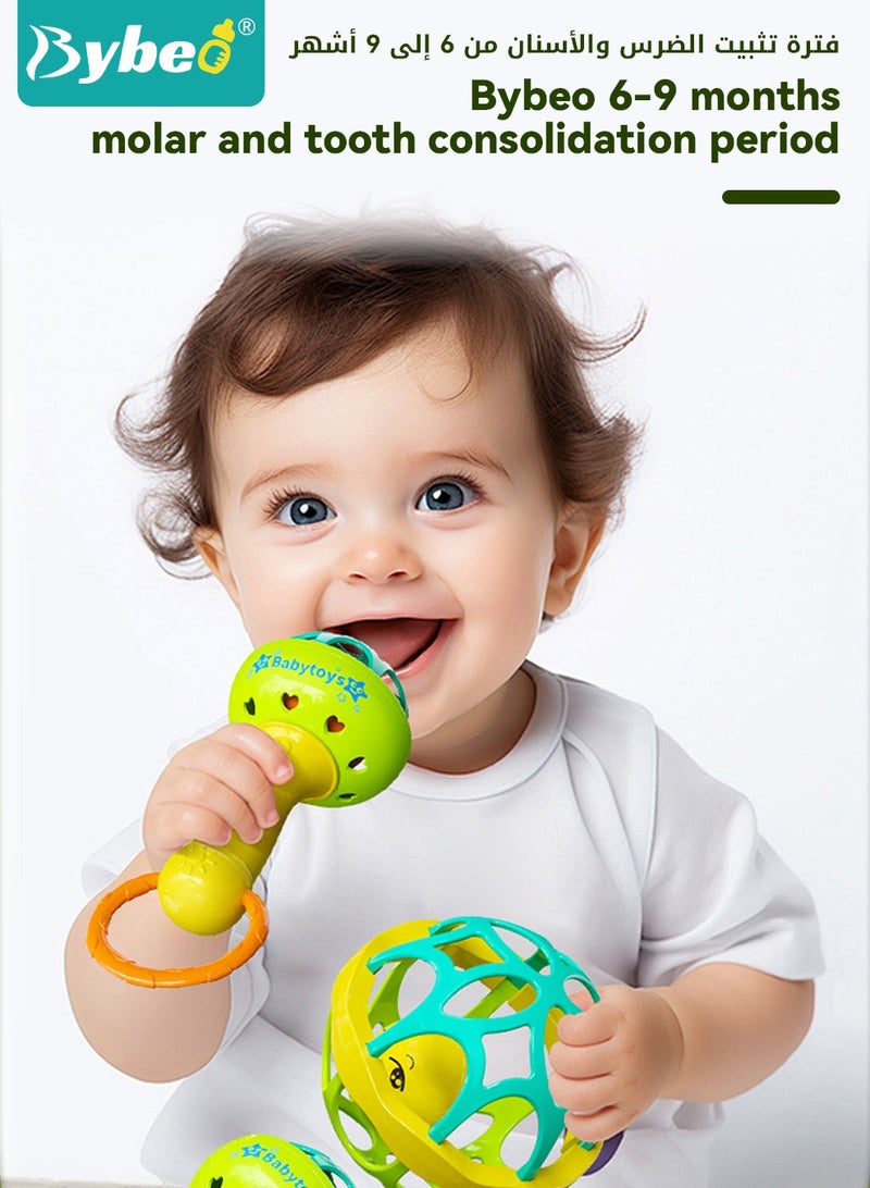بيبو مجموعة ألعاب خشخيشة للأطفال مكونة من 9 قطع، ألعاب تسنين للأطفال الرضع مع مجموعة طبول موسيقية، ألعاب موسيقية للأطفال، هدايا ألعاب حسية لحديثي الولادة، مجموعة ألعاب تعليمية مبكرة للأولاد والبنات من عمر 0 ​​إلى 36 شهرًا - Image 5