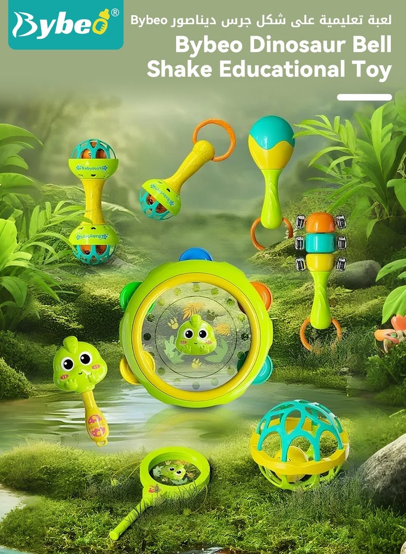 بيبو مجموعة ألعاب خشخيشة للأطفال مكونة من 9 قطع، ألعاب تسنين للأطفال الرضع مع مجموعة طبول موسيقية، ألعاب موسيقية للأطفال، هدايا ألعاب حسية لحديثي الولادة، مجموعة ألعاب تعليمية مبكرة للأولاد والبنات من عمر 0 ​​إلى 36 شهرًا - Image 2