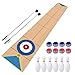 WodGod 898L Shuffleboard Curling and Bowling 3 in 1 Board Game Setwith 898 Foot Game Mat2 Cues8 Curling Rocks6 Bowling PinsFun Family Game - Image 3