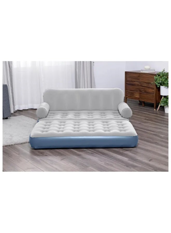 Bestway 3-in-1 Inflatable Sofa with Built-in Electric Pump – Converts into a Double Inflatable Bed – Comfortable Velvet Surface Inflatable Sofa for Home, Camping, and Travel – Dimensions: 188 x 152 x 64 cm – Model 75079 - Image 5