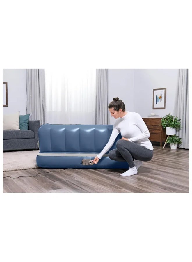 Bestway 3-in-1 Inflatable Sofa with Built-in Electric Pump – Converts into a Double Inflatable Bed – Comfortable Velvet Surface Inflatable Sofa for Home, Camping, and Travel – Dimensions: 188 x 152 x 64 cm – Model 75079 - Image 3