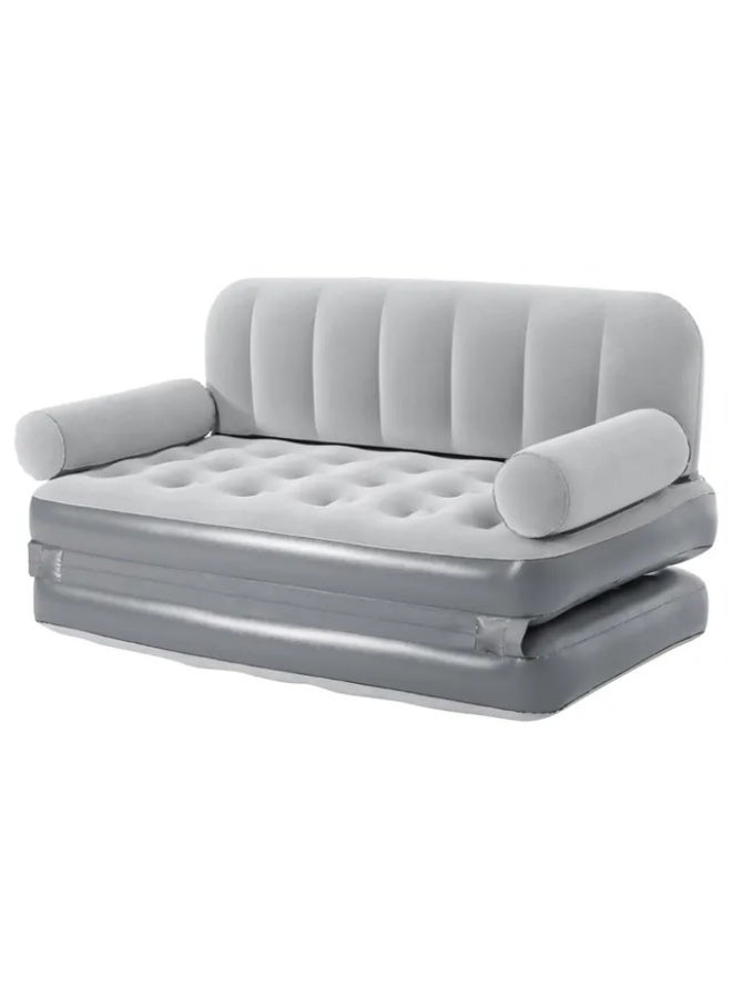 Bestway 3-in-1 Inflatable Sofa with Built-in Electric Pump – Converts into a Double Inflatable Bed – Comfortable Velvet Surface Inflatable Sofa for Home, Camping, and Travel – Dimensions: 188 x 152 x 64 cm – Model 75079 - Image 1