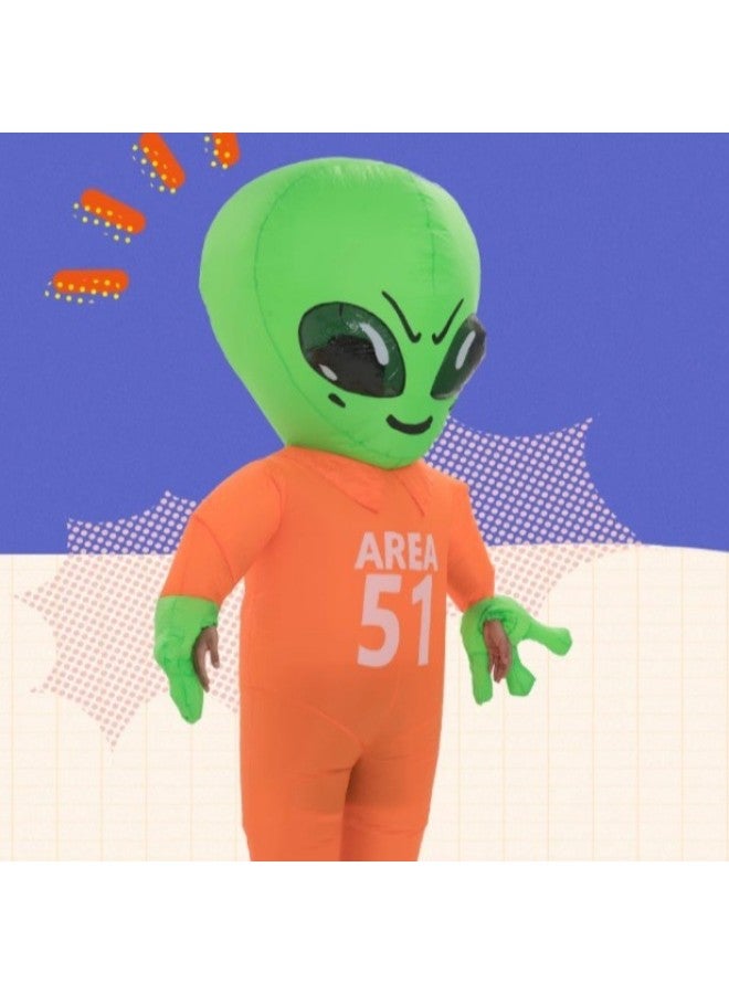 Adult Funny Costume Performance Funny Cartoon Doll Dress Up Props Area 51 Alien Inflatable Year Gift-Color:Space Uniform—adult  - Image 4