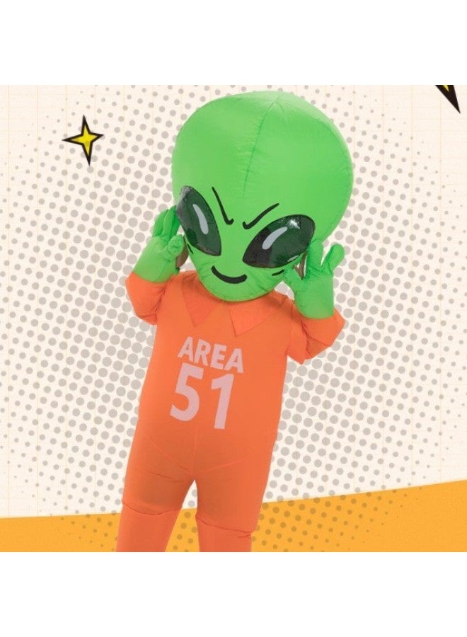 Adult Funny Costume Performance Funny Cartoon Doll Dress Up Props Area 51 Alien Inflatable Year Gift-Color:Space Uniform—adult  - Image 3