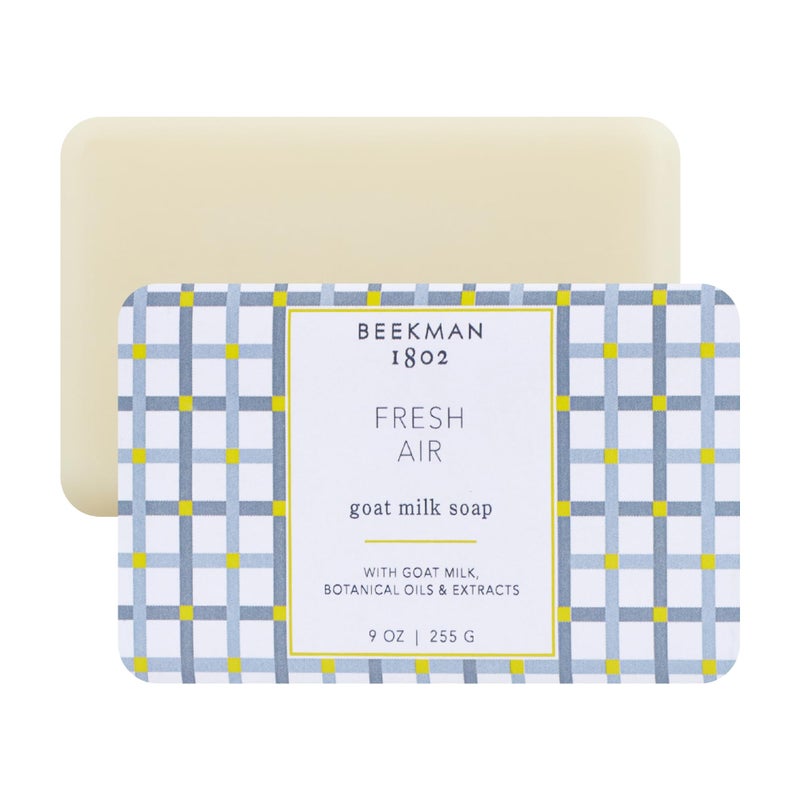 Beekman 1802 Goat Milk Body Soap Bar, Fresh Air - Scented - 9 oz - Nourishes, Moisturizes & Hydrates - 100% Vegetable Soap with Lactic Acid - Good for Sensitive Skin - Cruelty Free - Image 1