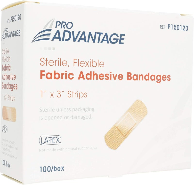 PRO ADVANTAGE FABRIC ADHESIVE BANDAGE  Adhesive Bandage Strips 1 x 3 100bx