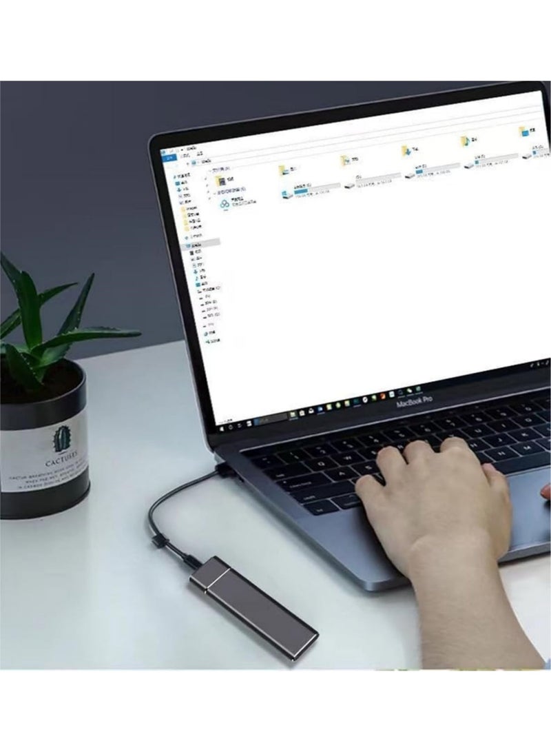 اووكاي قرص صلب خارجي سعة 64 جيجابايت، قرص صلب محمول فائق النحافة، مقاوم للصدمات والسقوط، مزود بمنفذ USB 3.1، متوافق مع أجهزة الكمبيوتر الشخصية وأجهزة الكمبيوتر المحمولة وأجهزة الكمبيوتر المحمولة (أسود) - Image 2