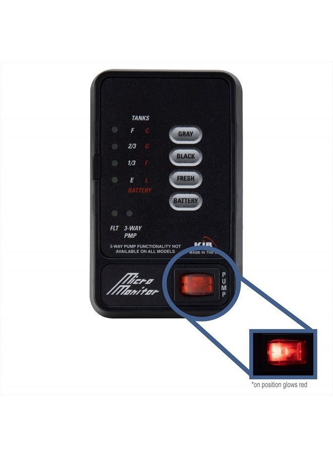 RecPro RV Tank Sensor Monitor Panel M21 | KIB Replacement | Panel Only | Level Sensor | Fresh Water or Holding Tank Level Sensor (Black)  - Image 2
