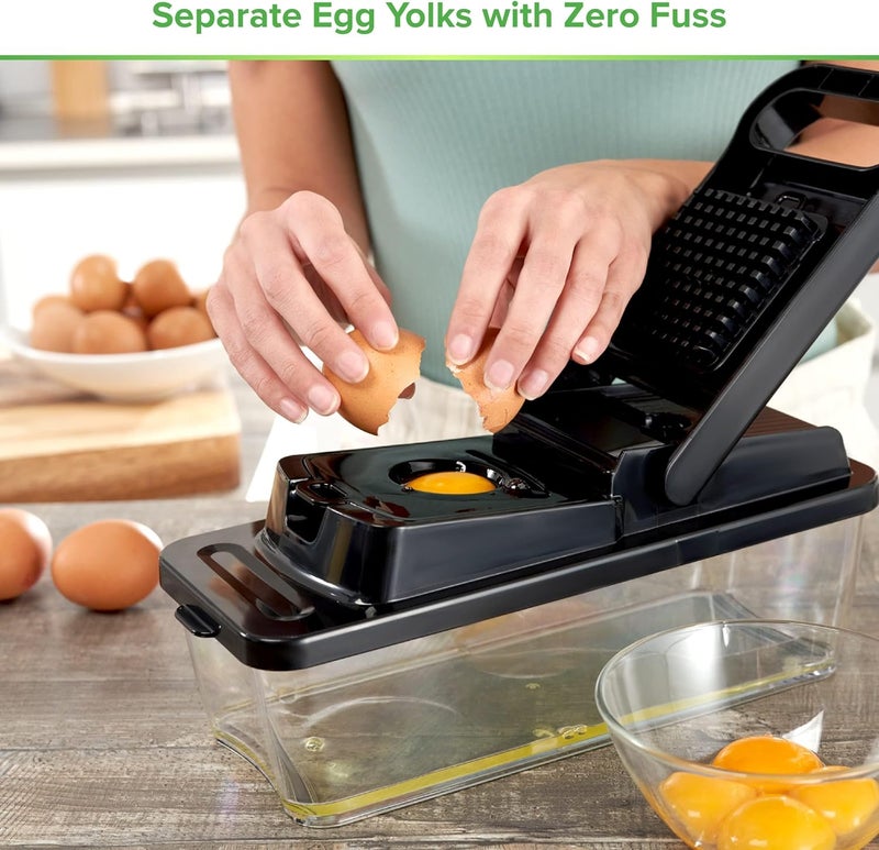 Prep Naturals PrepNaturals Vegetable Chopper with Container, Veggie Chopper, Food Chopper & Onion Chopper - Mandoline Slicer for Kitchen (12 in 1, Black) - Image 4