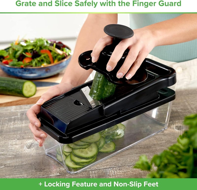 Prep Naturals PrepNaturals Vegetable Chopper with Container, Veggie Chopper, Food Chopper & Onion Chopper - Mandoline Slicer for Kitchen (12 in 1, Black) - Image 3