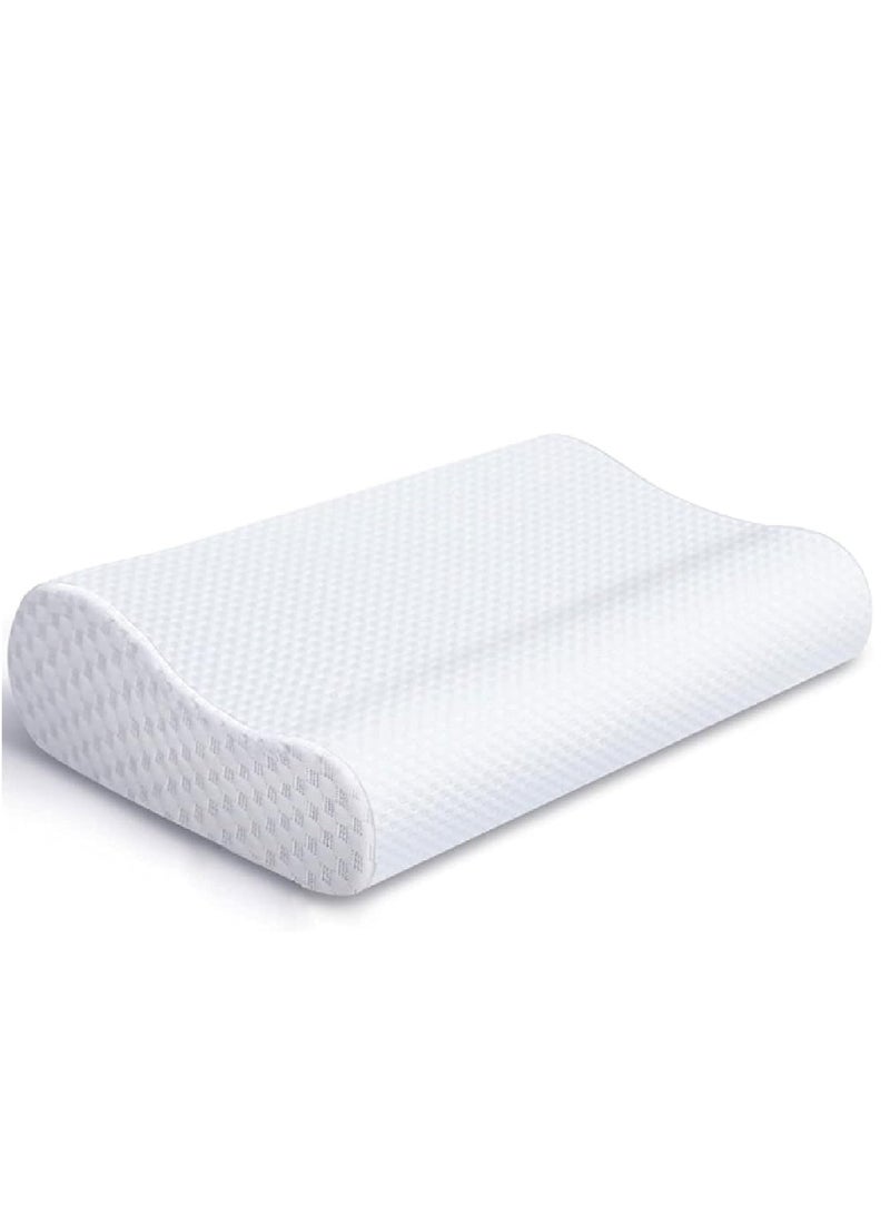 Memory Foam Penguin Memory Foam L-Shaped Contour Pillow with Cotton Cover - 40 x 60 White - Image 1