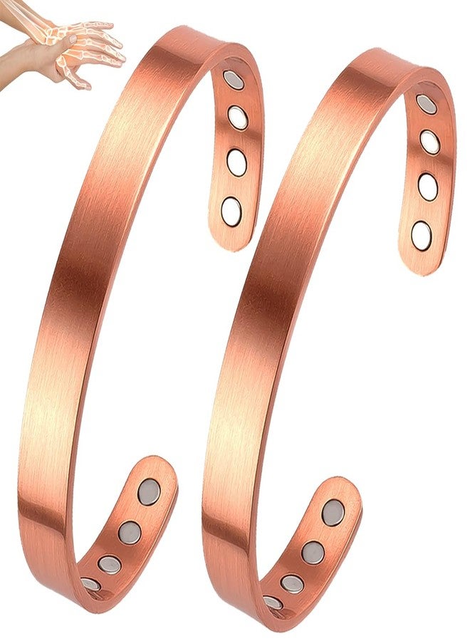 Vicmag Copper Magnetic Bracelet for Women and Men Ultra Strength Magnets 99.9% Pure Copper Strong Magnets Jewelry Gift Adjustable Length - Image 1