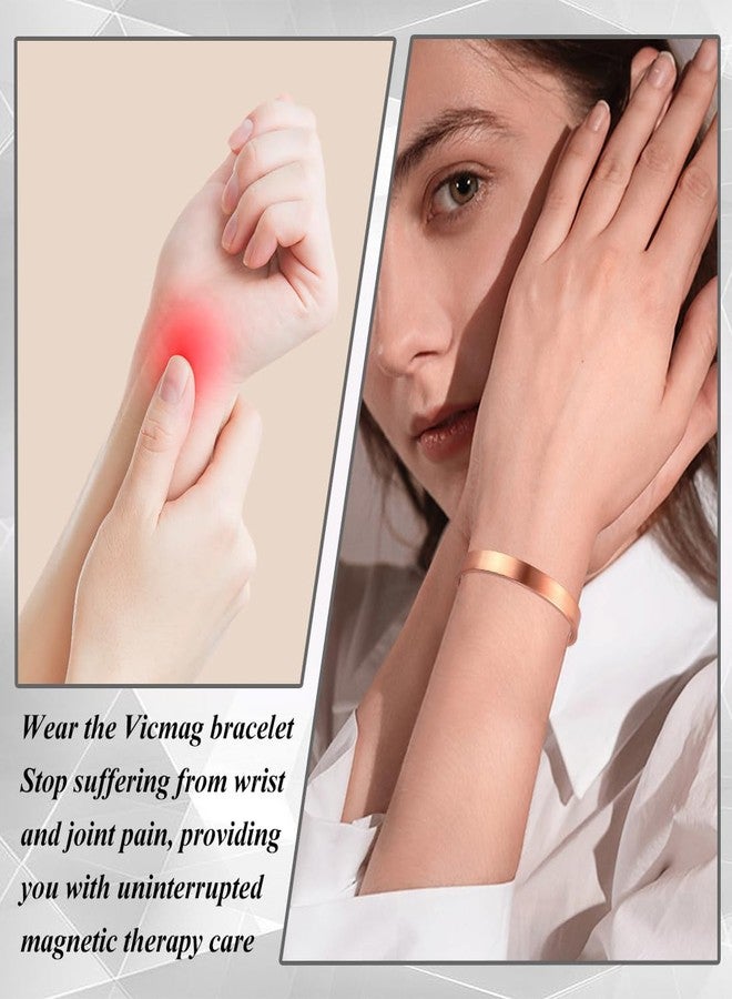 Vicmag Copper Magnetic Bracelet for Women and Men Ultra Strength Magnets 99.9% Pure Copper Strong Magnets Jewelry Gift Adjustable Length - Image 3