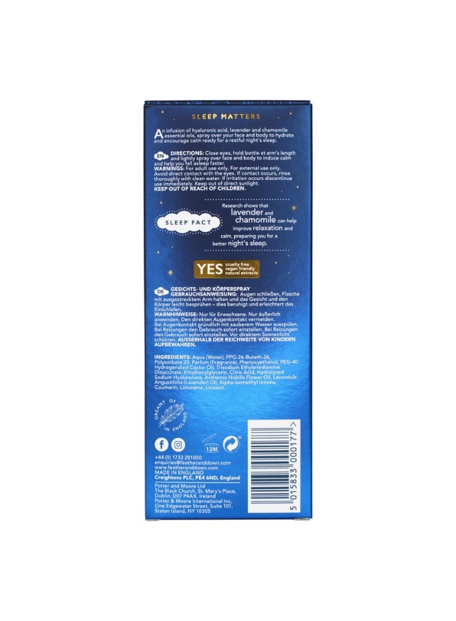 Feather & Down Sweet Dreams Face And Body Sleep Mist (100ml) - With Calming Lavender, Chamomile Essential Oils and Hyaluronic Acid Cruelty Free, Vegan Friendly And All Natural Ingredients - Image 3