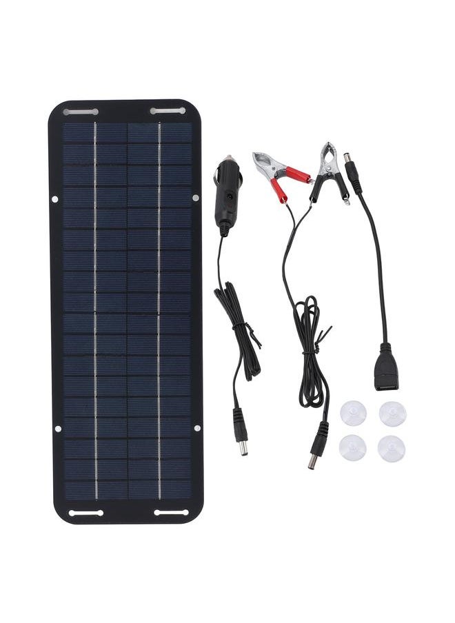 Thoraya 10W Solar Panel Kit High Efficiency Monocrystalline Lightweight Portable Solar Charger Panel with Cables for Camping Hiking Traveling  - Image 1