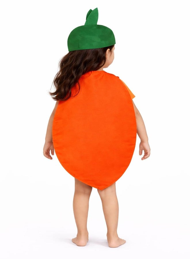 Nic Fruit And Vegetable Fancy Dress Costume For Kids | Fruit Shape Cutout For Childs | Healthy Fruits Dress (Jumpsuit Not Include) (Carrot, 5-6 Years) - Image 2