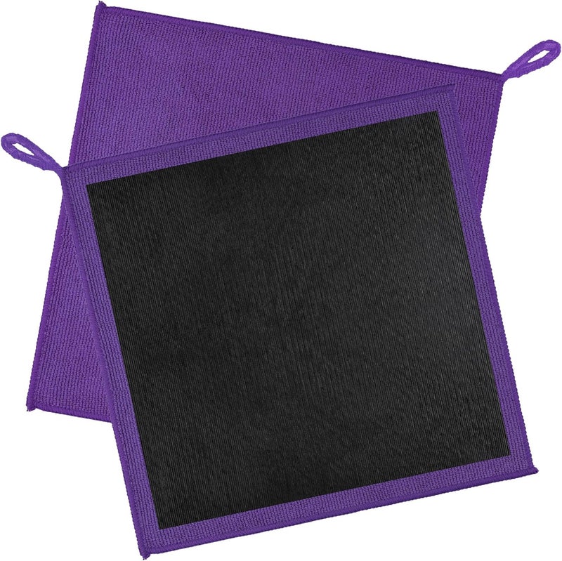 Anglekai 2PCS Clay Towel Auto Detailing, Clay Bar Towel Cloth Auto Detailing for Car (12 x 12 in) (Purple) - Image 1