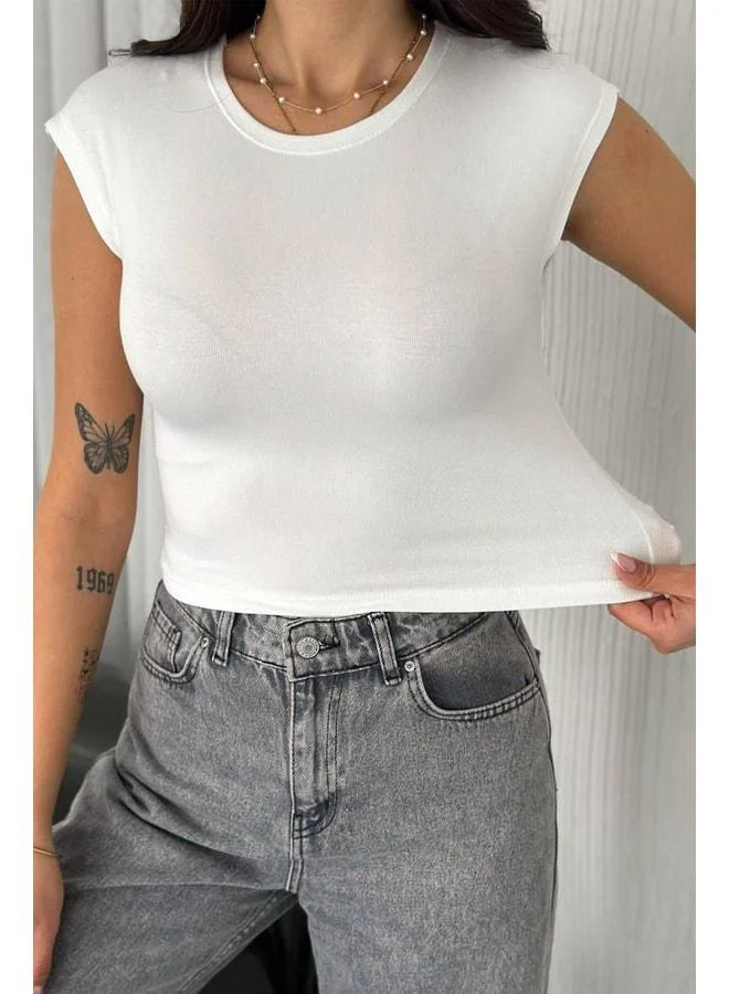Noa Noa Women's Fitted Sleeveless Tank Top – White Core