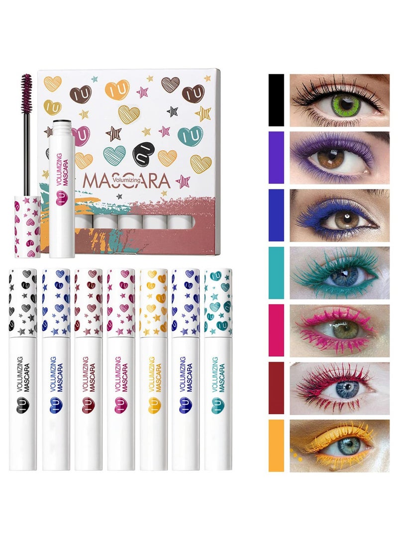 Generic - 7-Color Waterproof Colored Mascara Set for Vibrant Eyelash Makeup, Long-Lasting Volume and Length, Charming Fiber Formula for Stunning Eye Looks. - Image 1