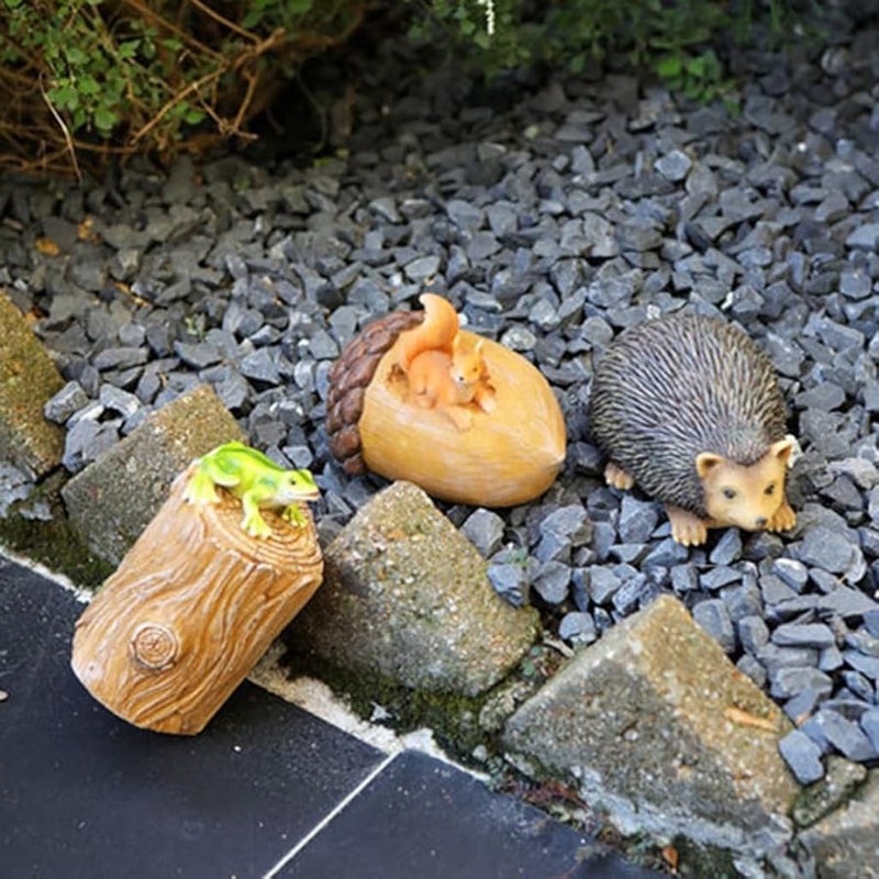 صندوق مجوهرات حيواني من الراتنج على شكل صخرة لحمل المفاتيح، طراز أ، مناسب للداخل والخارج والشرفة والحديقة ورف الكتب - Image 5