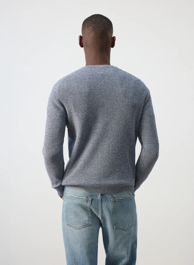مانجو مان 100% Cotton Fine Ribbed Knit Jumper