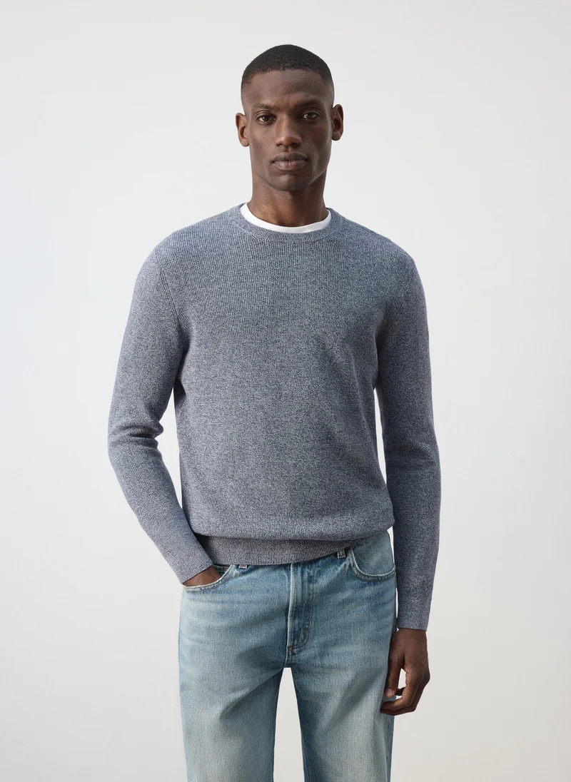 مانجو مان 100% Cotton Fine Ribbed Knit Jumper
