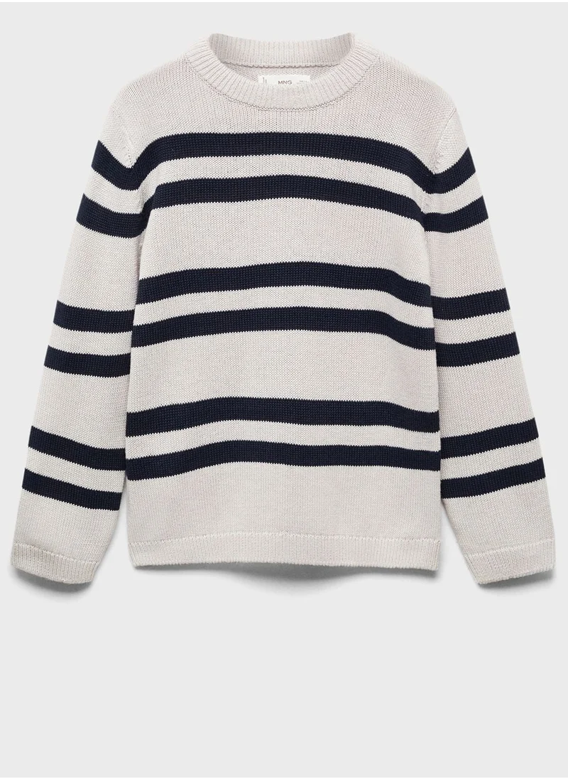 MANGO Kids Striped Sweater