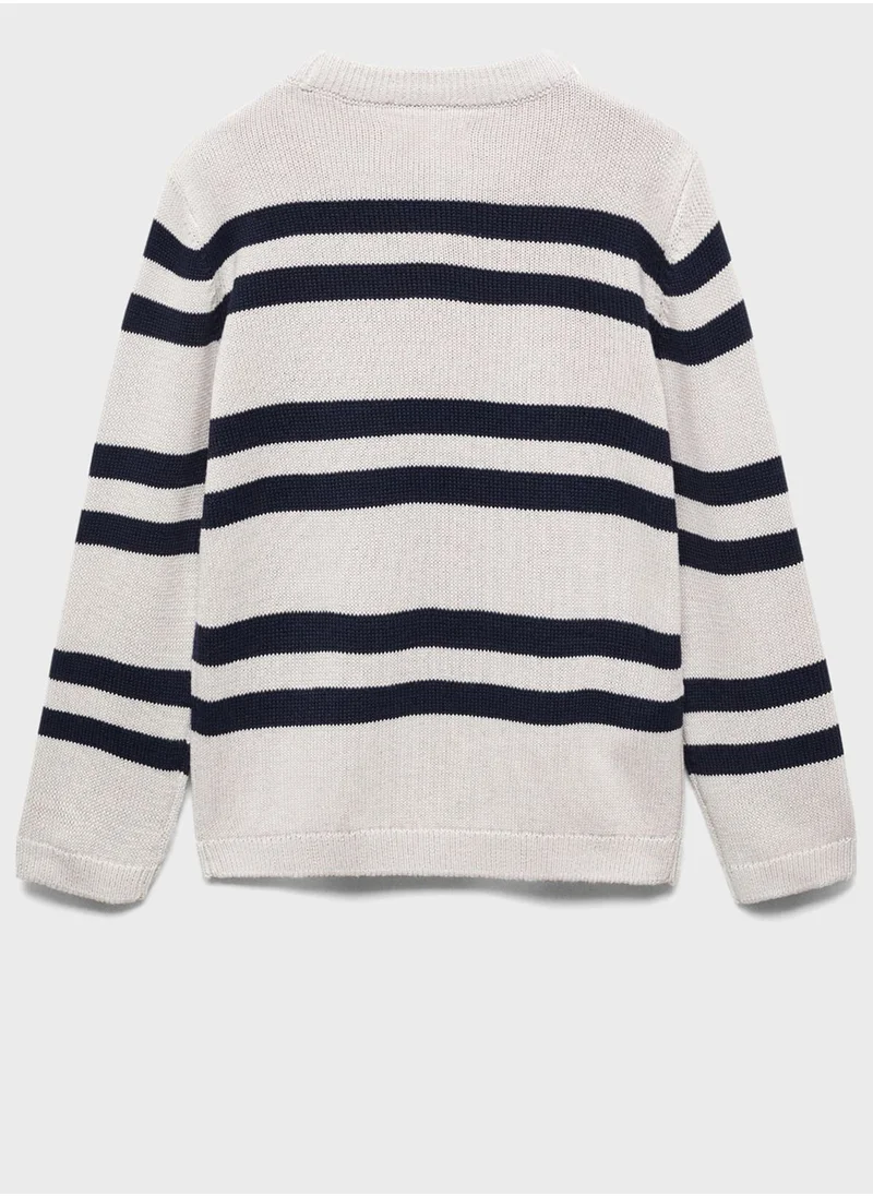 MANGO Kids Striped Sweater