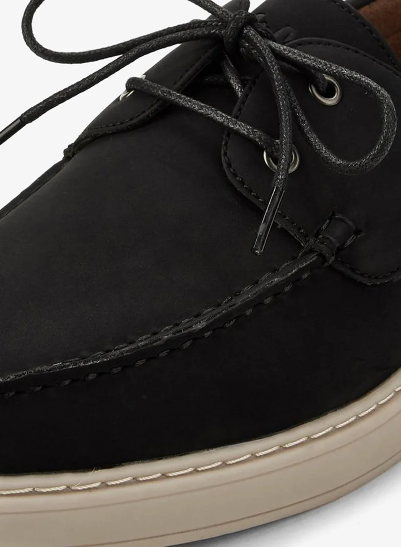 Lee Cooper BLACK Men Ortholite Lace-Up Ankle Sneakers for Men | Best Price UAE