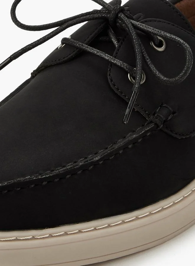 Lee Cooper BLACK Men Ortholite Lace-Up Ankle Sneakers for Men | Best Price UAE