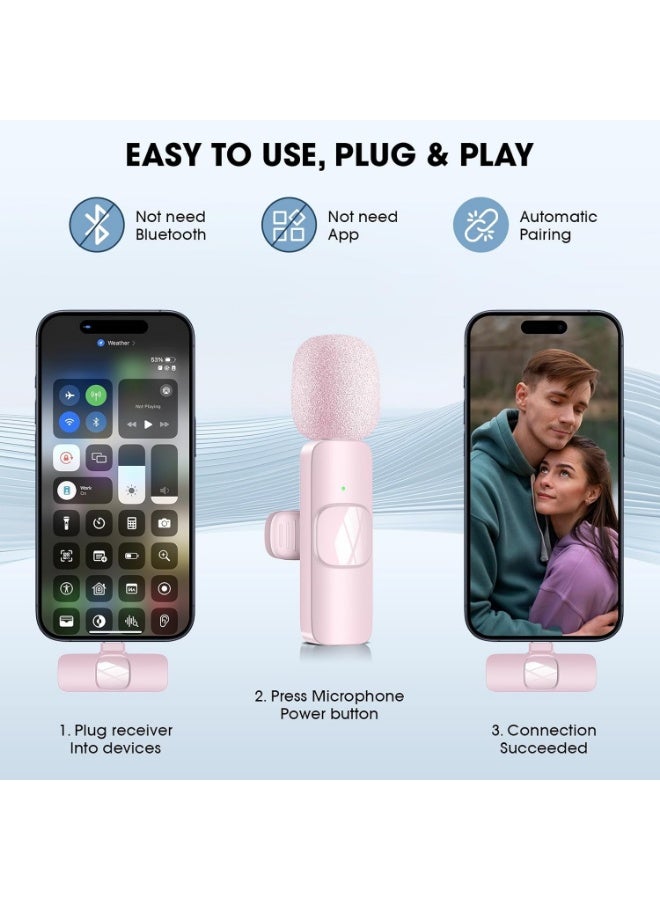 انسجام ميكروفون لاسلكي لهاتف أندرويد آي فون محمول ميكروفون لافاليير لتسجيل فيديو فيديو بث مباشر - Image 3