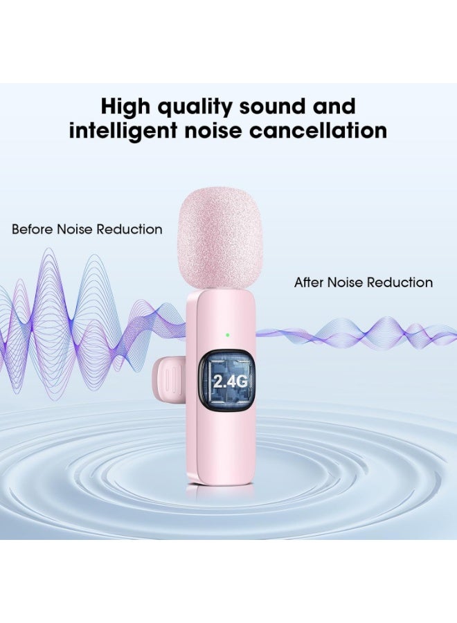 انسجام ميكروفون لاسلكي لهاتف أندرويد آي فون محمول ميكروفون لافاليير لتسجيل فيديو فيديو بث مباشر - Image 4