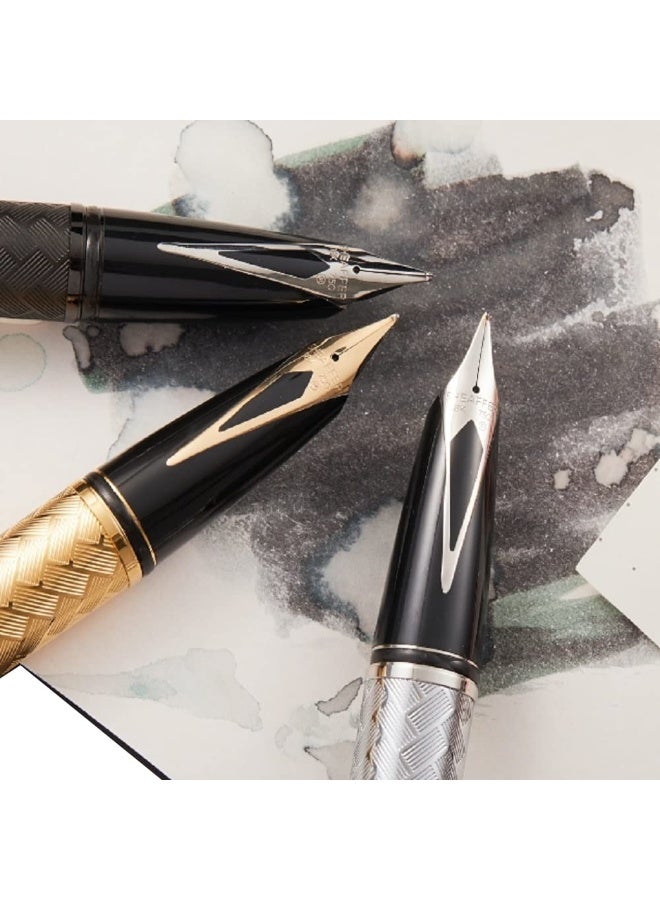 Sheaffer VFM 9405 Rollerball Pen Matte Black with Chrome-Plated Trim | Premium Black Pen - Image 2