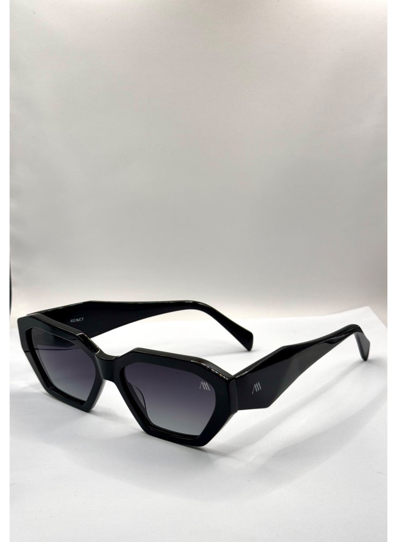 Kemet Eyewear Octagonal Full Rim Unisex Fiore Black Black Lens - Image 4