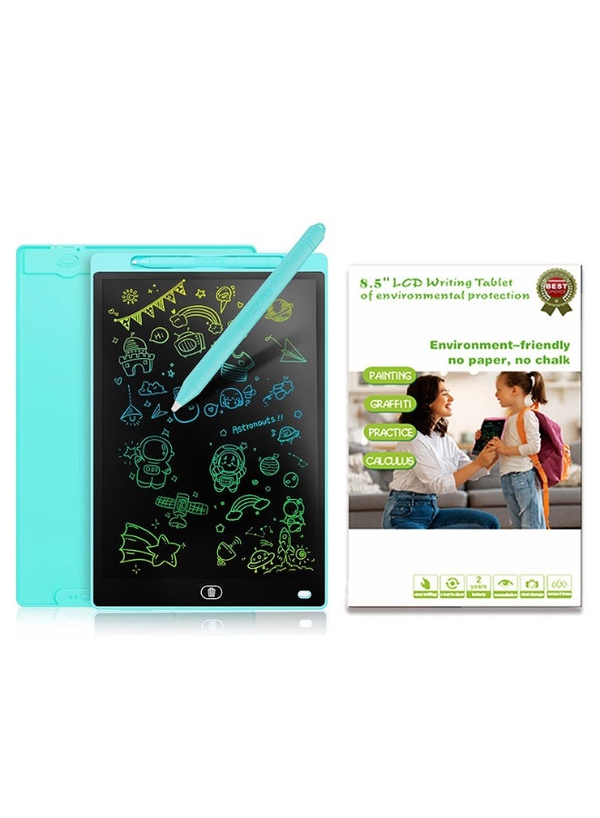 لوحة كتابة LCD مقاس 8.5 بوصة للأطفال، لوحة رسم قابلة لإعادة الاستخدام مع مسح بلمسة واحدة، لوحة كتابة ملونة، هدية تعليمية للأولاد والبنات - Image 1