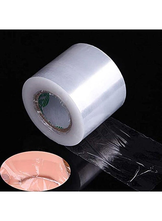 KASTWAVE Tattoo Makeup Plastic Wrap Preservative Film for Eyebrow Lip Makeup, One Roll Disposable Tattoo Eyebrow Plastic Cover Wrap Preservative Film, Transparent, Adult, Temporary Tattoo Film - Image 3